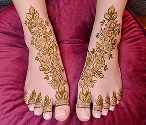 Bridal Feet Mehndi Designs, UK