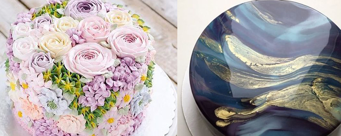 Cake showdown: Floral Vs Marble